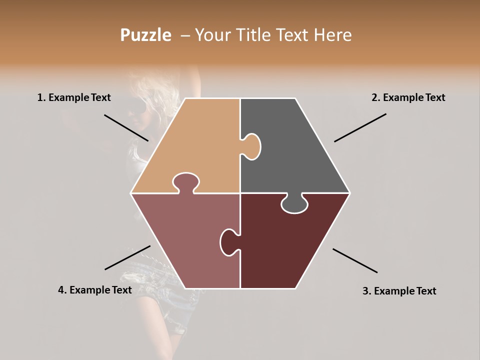 Black Blond Posing PowerPoint Template