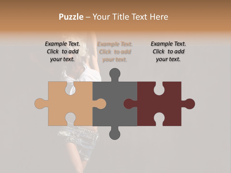 Black Blond Posing PowerPoint Template