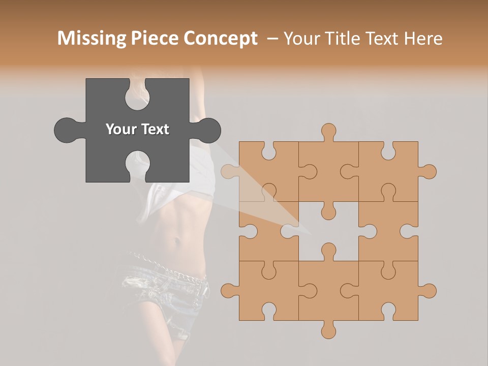 Black Blond Posing PowerPoint Template