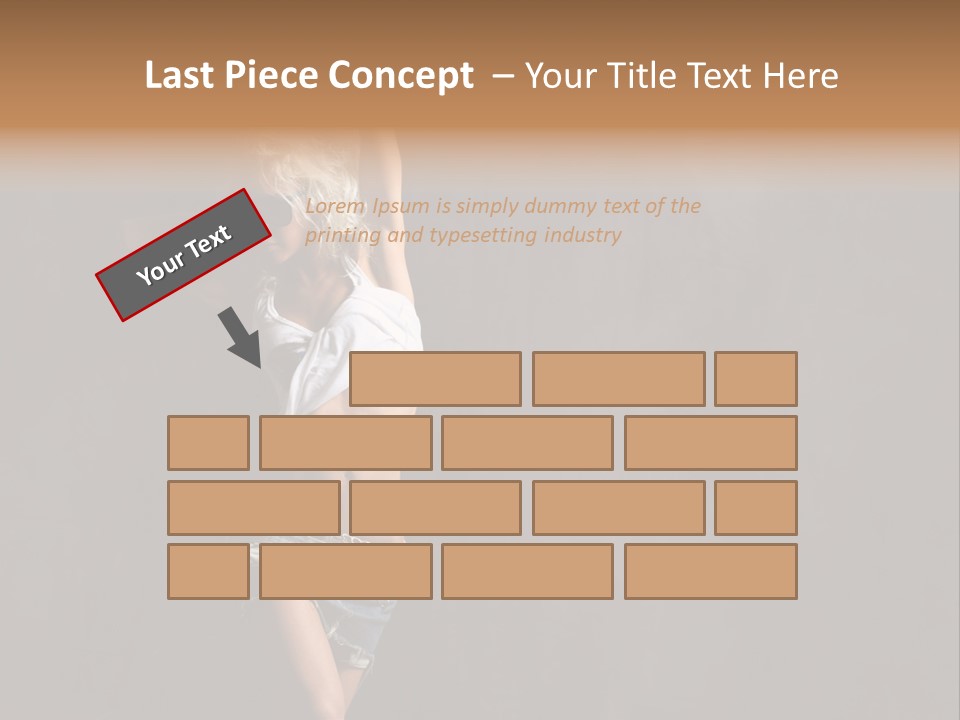 Black Blond Posing PowerPoint Template