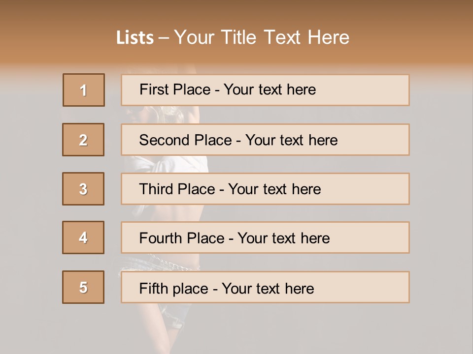 Black Blond Posing PowerPoint Template