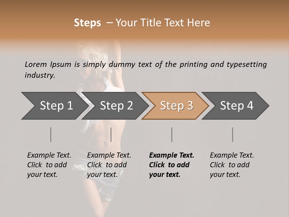 Black Blond Posing PowerPoint Template