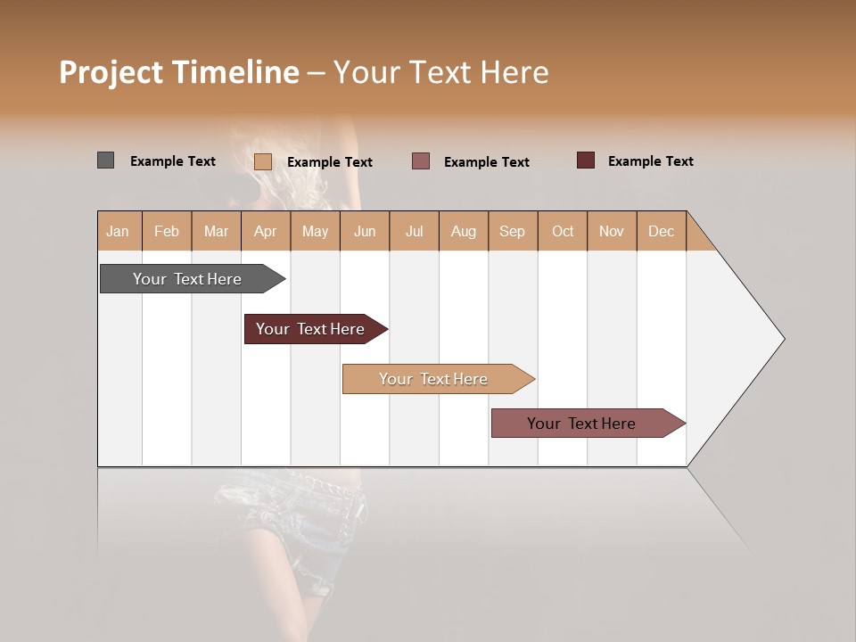 Black Blond Posing PowerPoint Template