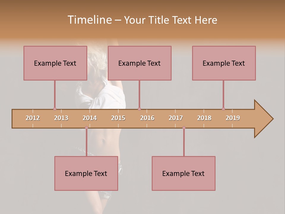 Black Blond Posing PowerPoint Template