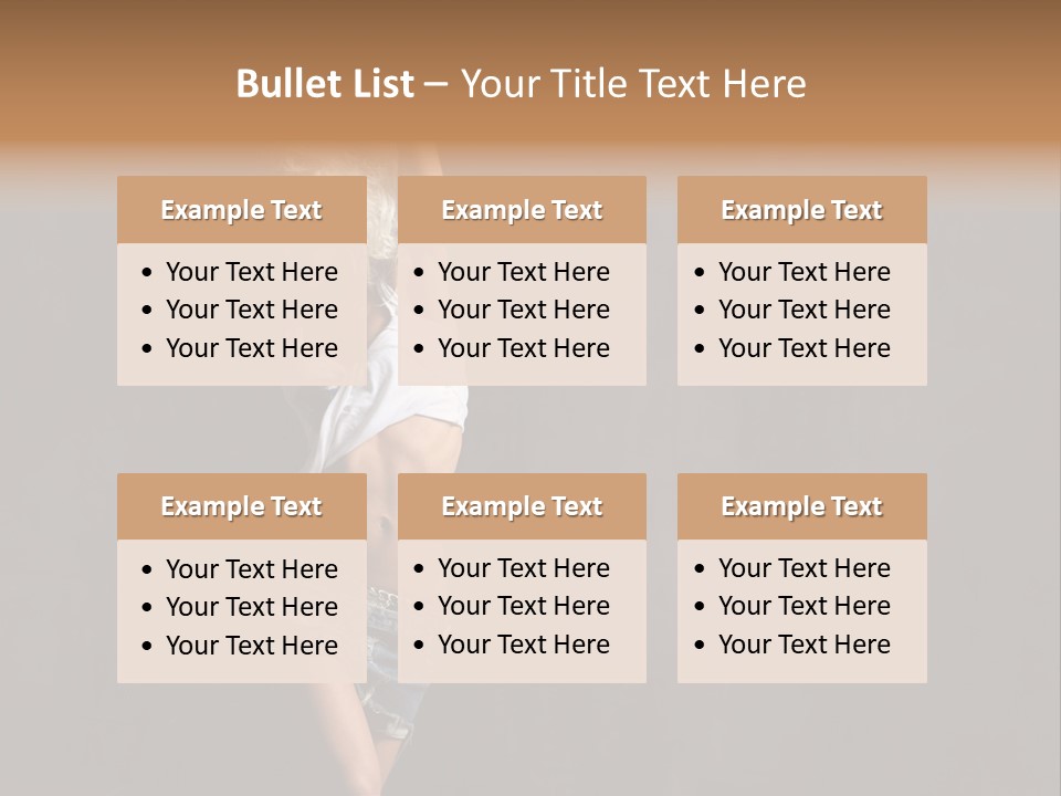 Black Blond Posing PowerPoint Template