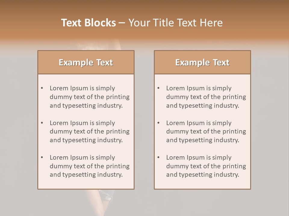 Black Blond Posing PowerPoint Template