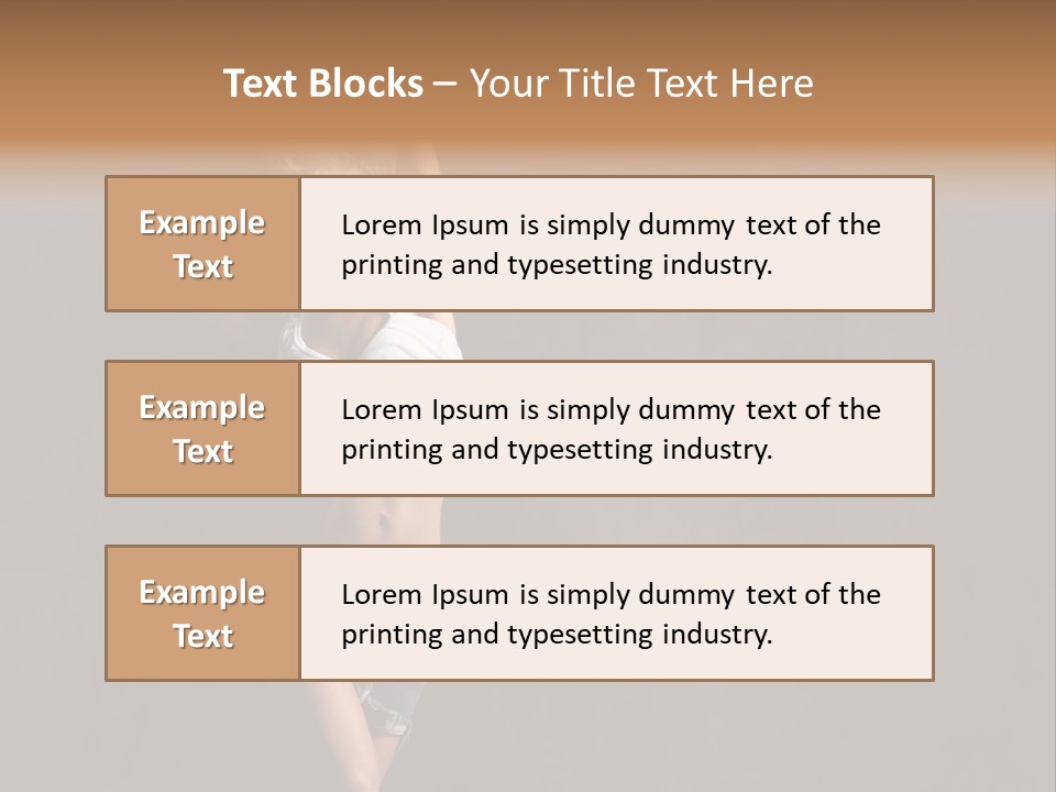 Black Blond Posing PowerPoint Template