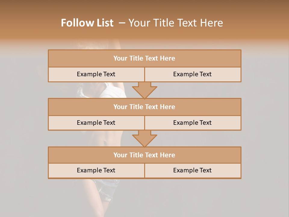 Black Blond Posing PowerPoint Template