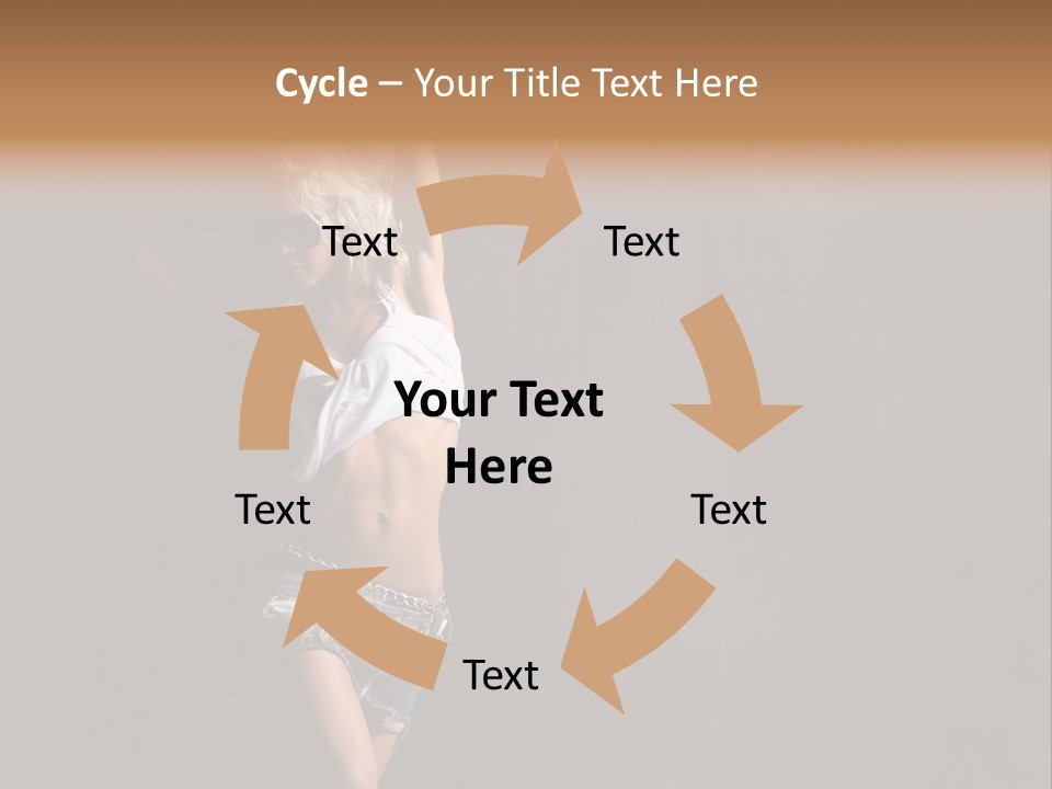 Black Blond Posing PowerPoint Template