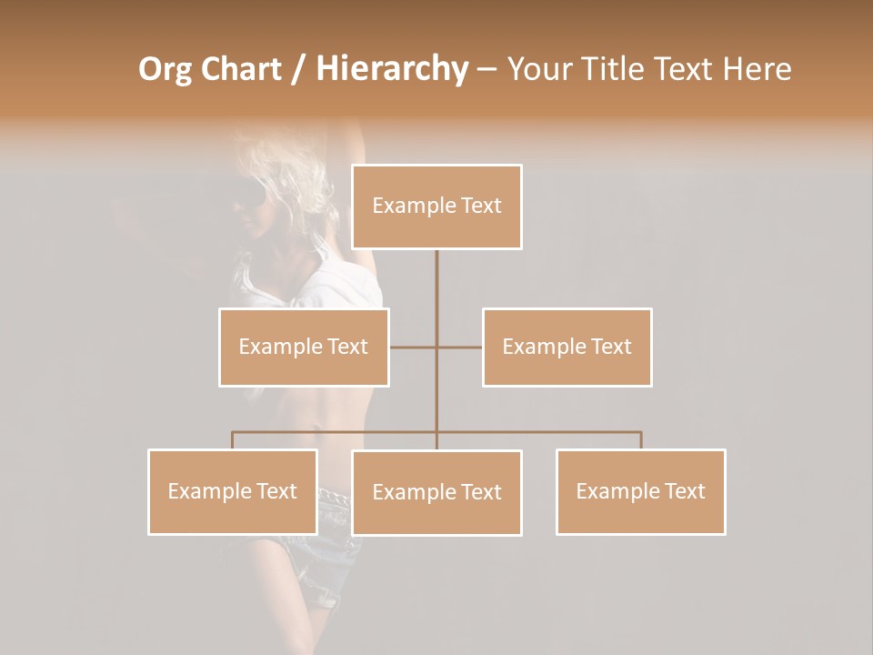 Black Blond Posing PowerPoint Template