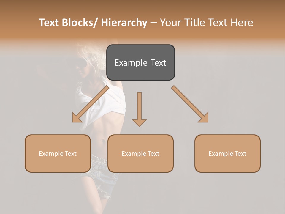 Black Blond Posing PowerPoint Template