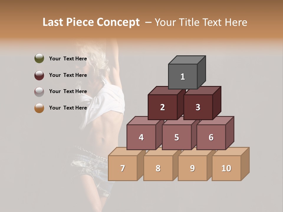 Black Blond Posing PowerPoint Template