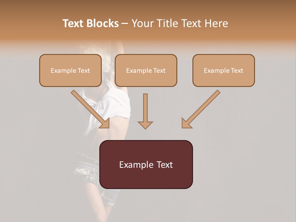 Black Blond Posing PowerPoint Template