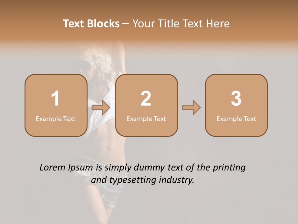 Black Blond Posing PowerPoint Template