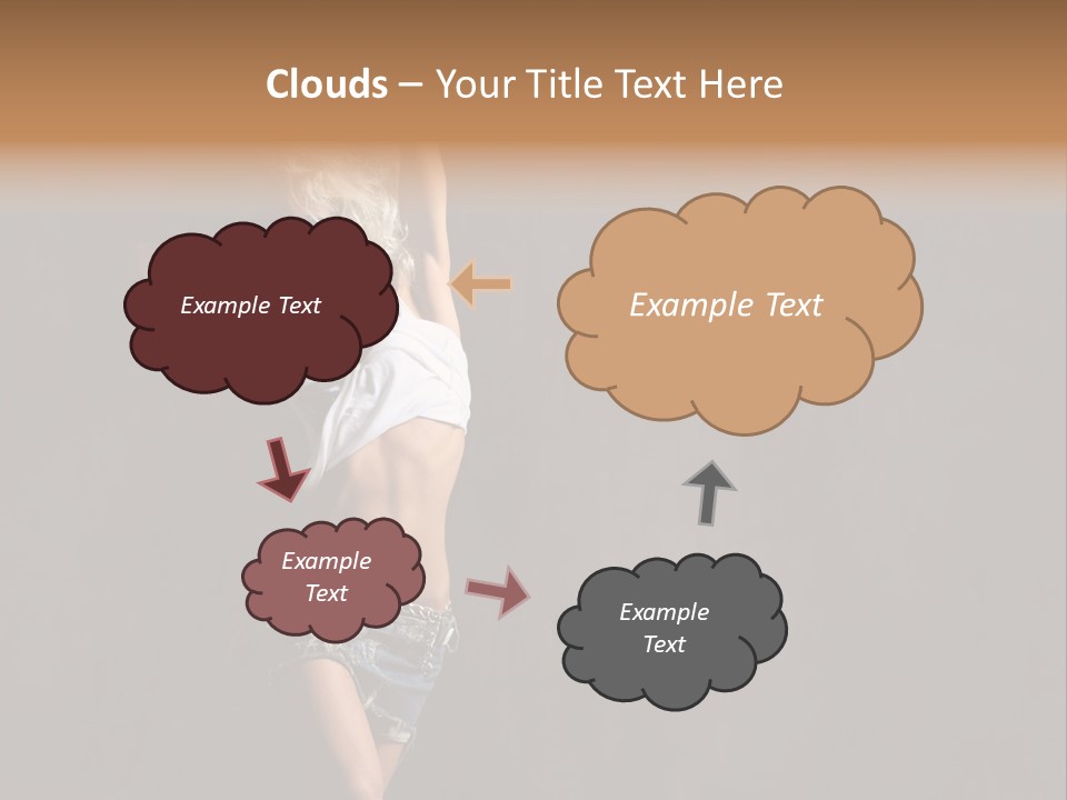 Black Blond Posing PowerPoint Template