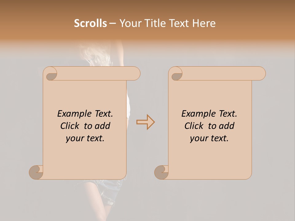Black Blond Posing PowerPoint Template