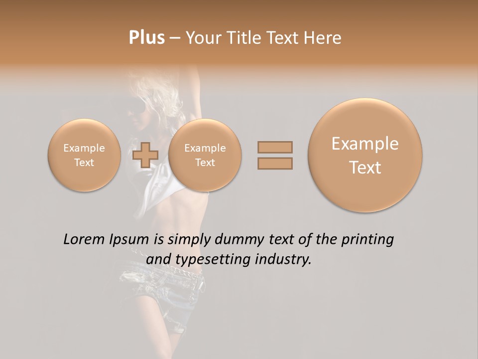 Black Blond Posing PowerPoint Template