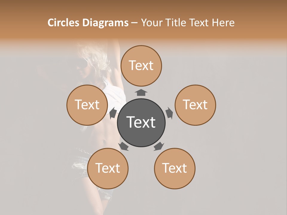 Black Blond Posing PowerPoint Template