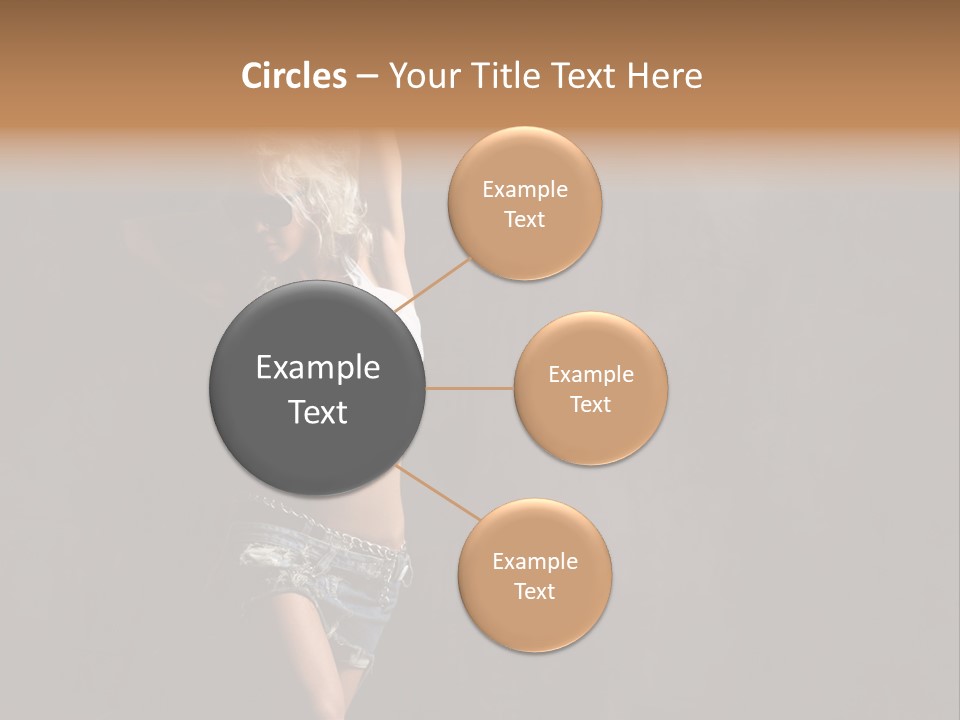 Black Blond Posing PowerPoint Template