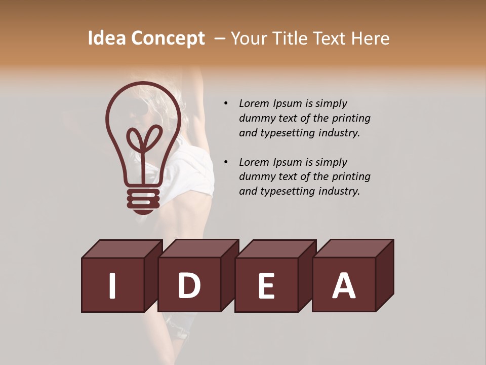 Black Blond Posing PowerPoint Template