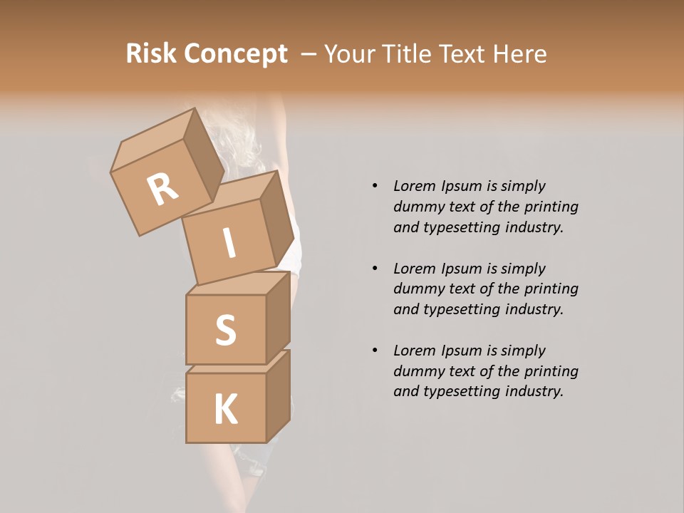 Black Blond Posing PowerPoint Template