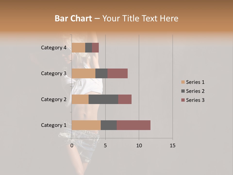 Black Blond Posing PowerPoint Template