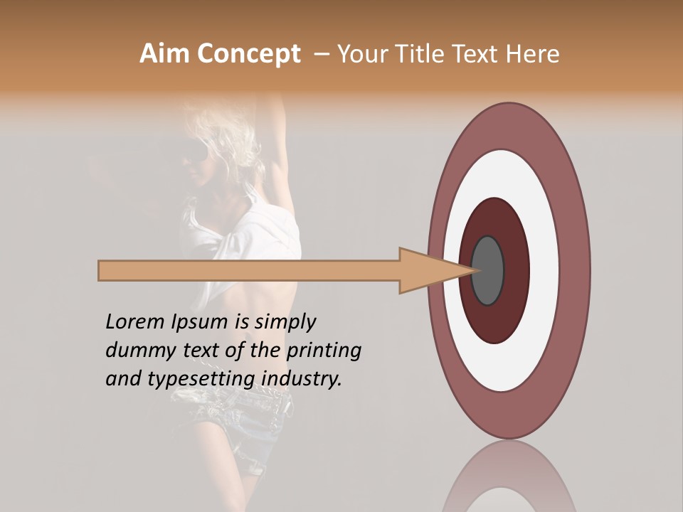 Black Blond Posing PowerPoint Template