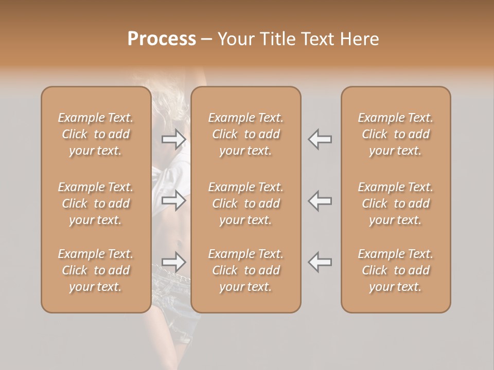 Black Blond Posing PowerPoint Template