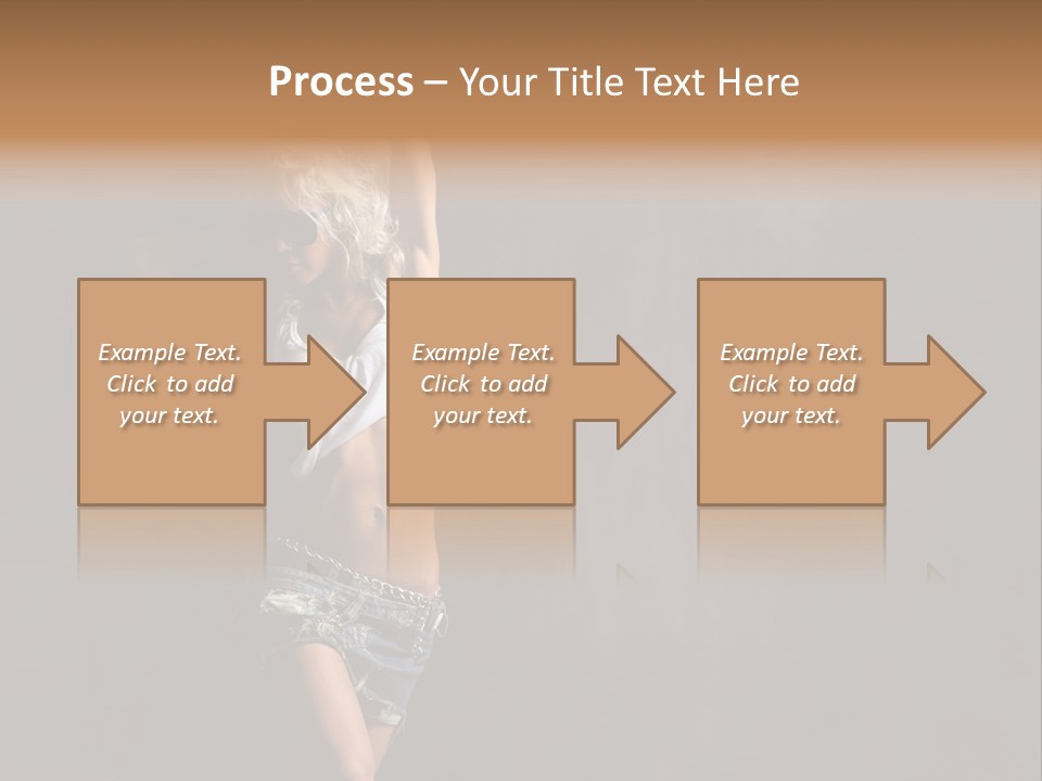 Black Blond Posing PowerPoint Template