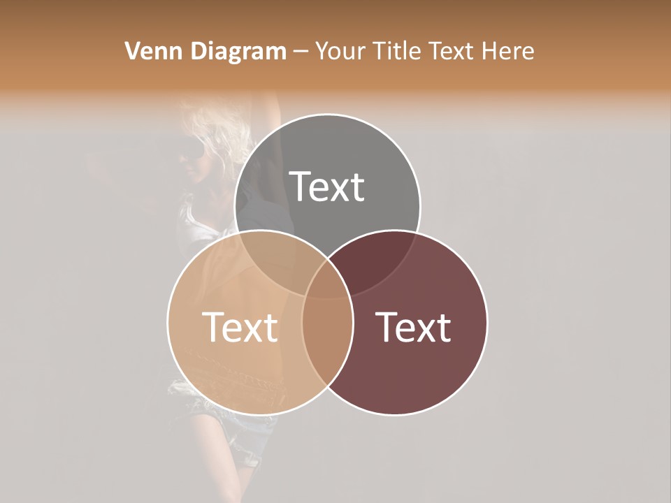 Black Blond Posing PowerPoint Template