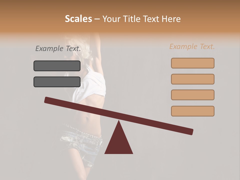 Black Blond Posing PowerPoint Template
