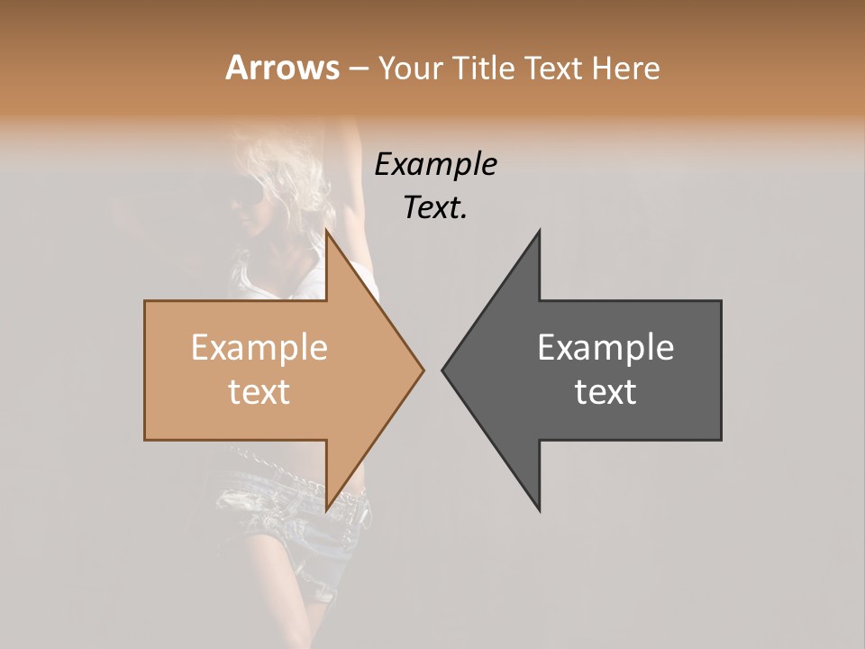 Black Blond Posing PowerPoint Template