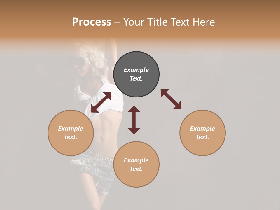 Black Blond Posing PowerPoint Template