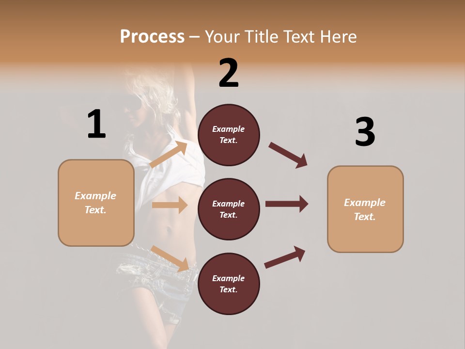 Black Blond Posing PowerPoint Template