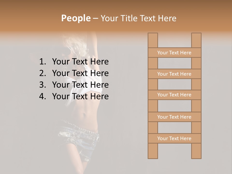 Black Blond Posing PowerPoint Template