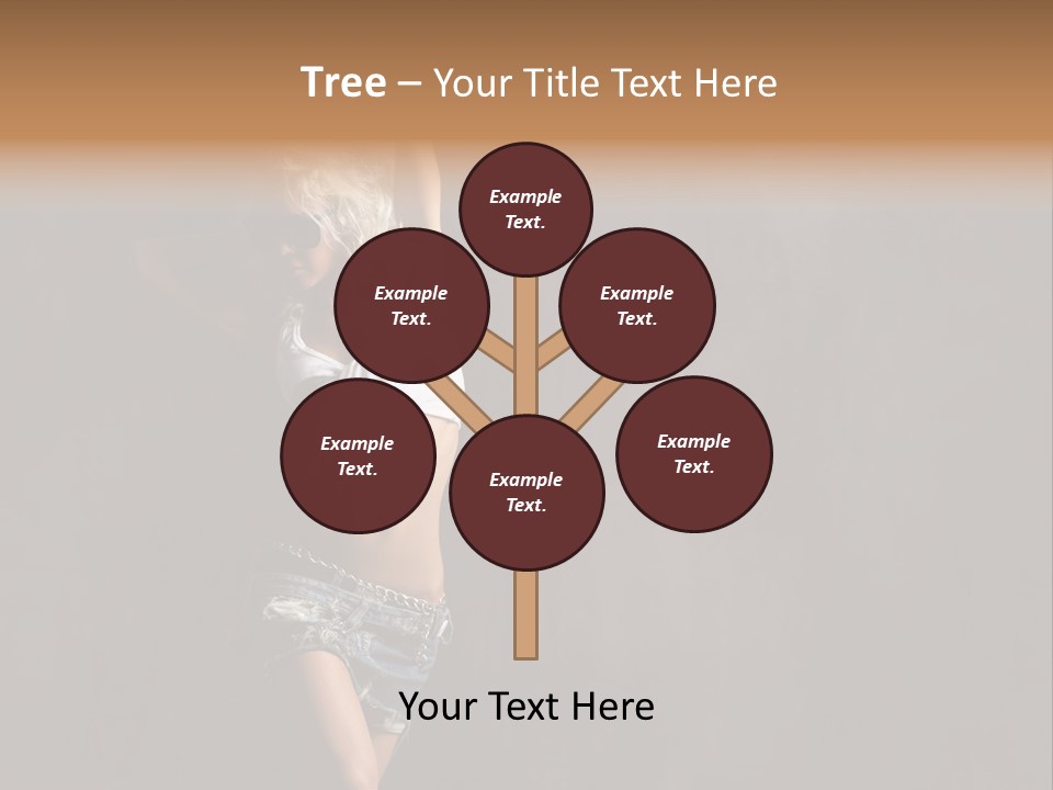 Black Blond Posing PowerPoint Template