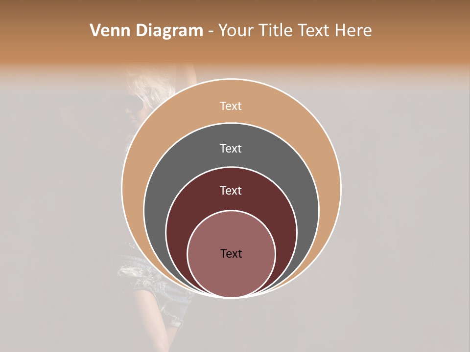 Black Blond Posing PowerPoint Template