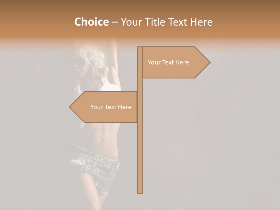 Black Blond Posing PowerPoint Template