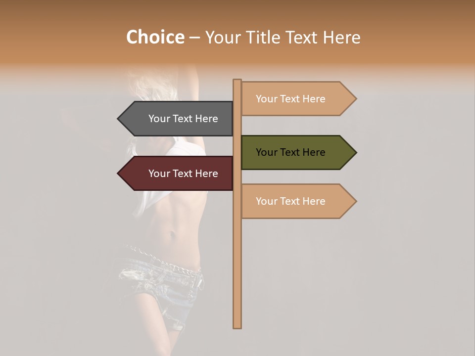 Black Blond Posing PowerPoint Template