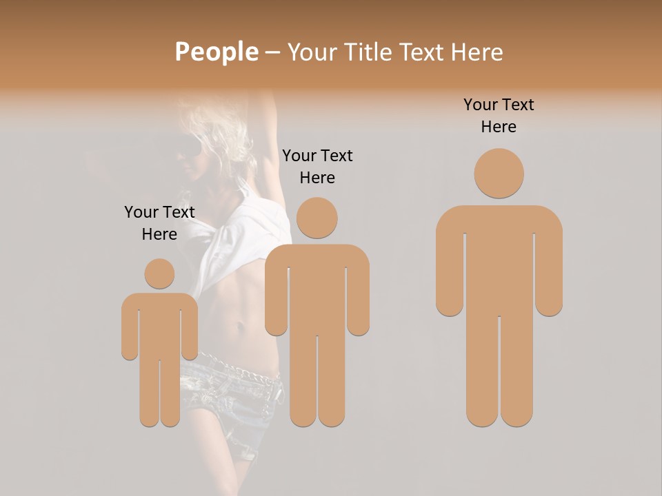 Black Blond Posing PowerPoint Template