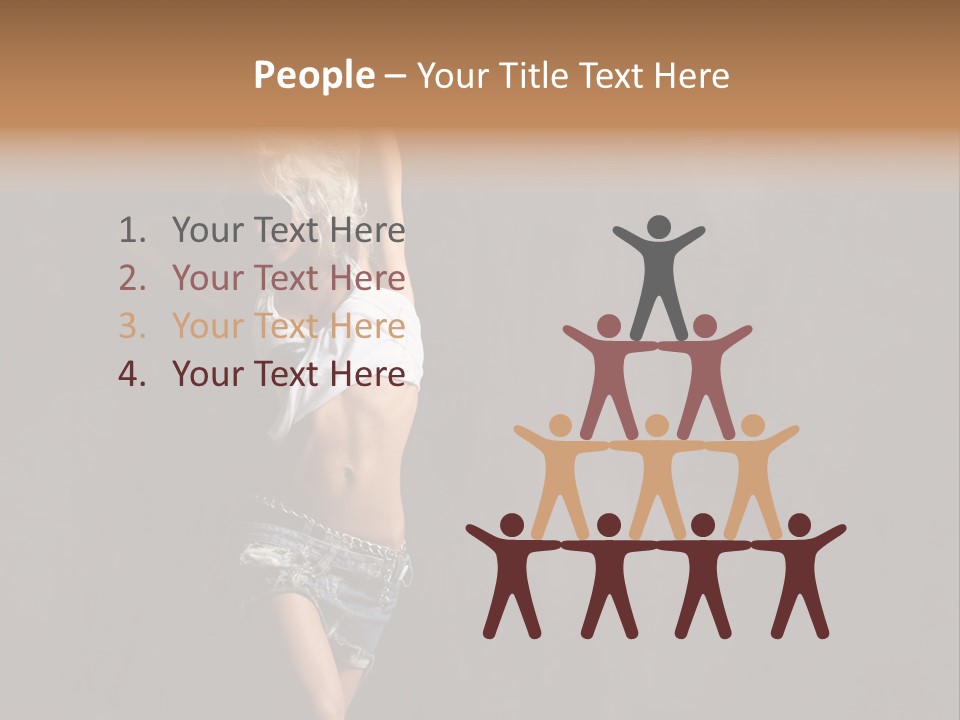 Black Blond Posing PowerPoint Template
