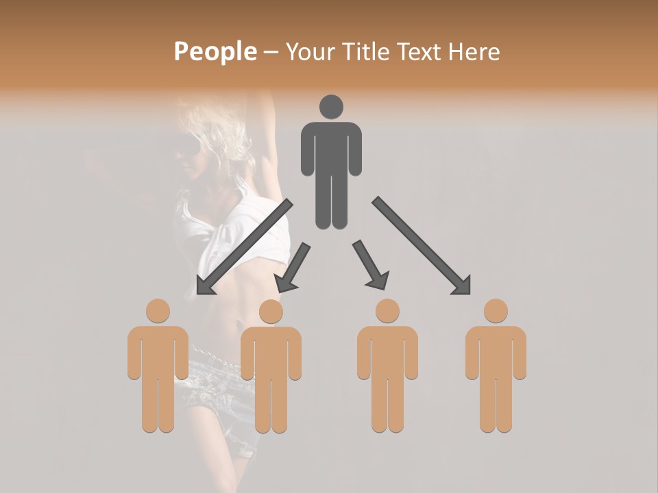 Black Blond Posing PowerPoint Template