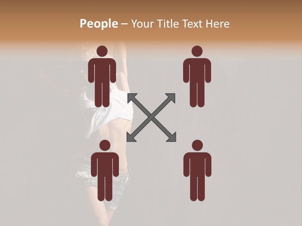 Black Blond Posing PowerPoint Template