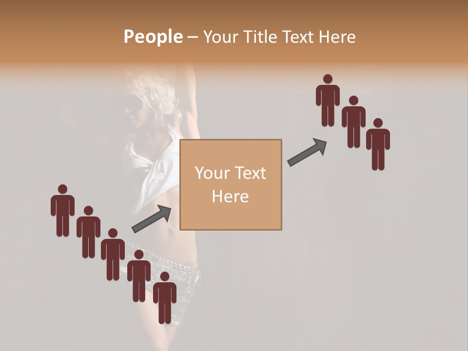 Black Blond Posing PowerPoint Template