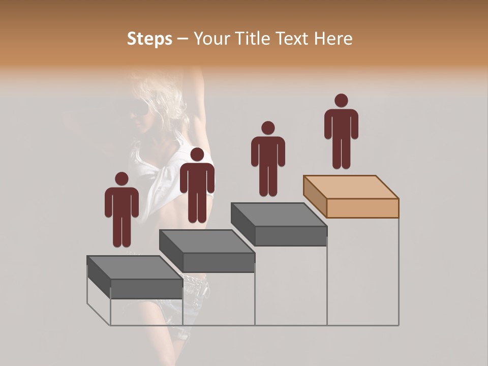 Black Blond Posing PowerPoint Template