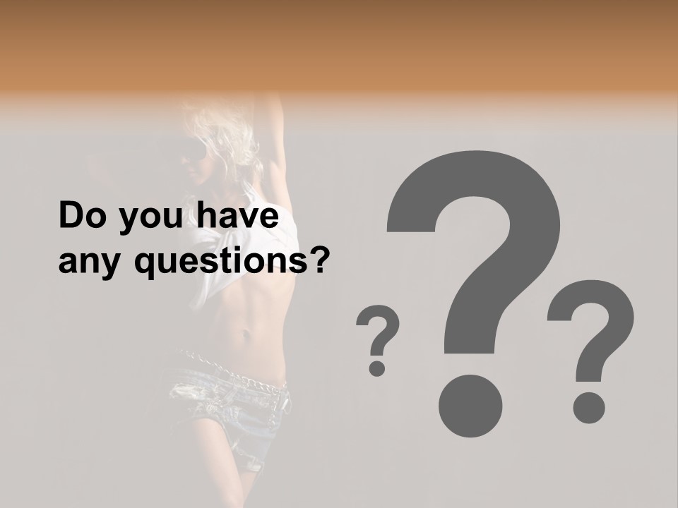 Black Blond Posing PowerPoint Template