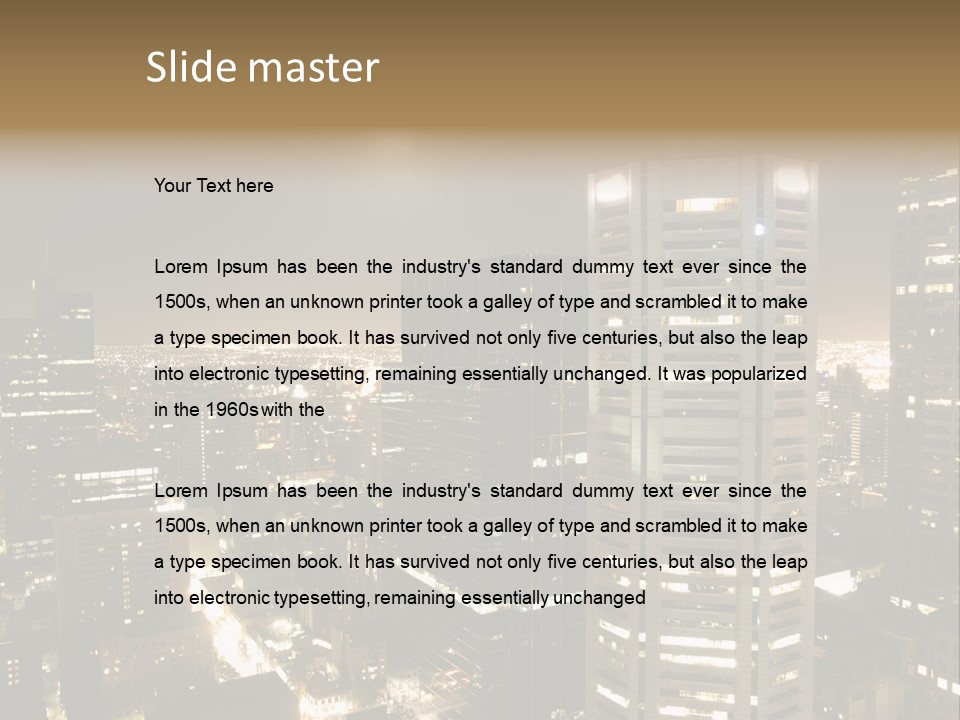 Street Tower Cityscape PowerPoint Template