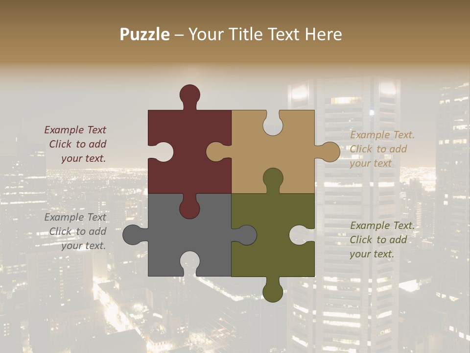 Street Tower Cityscape PowerPoint Template