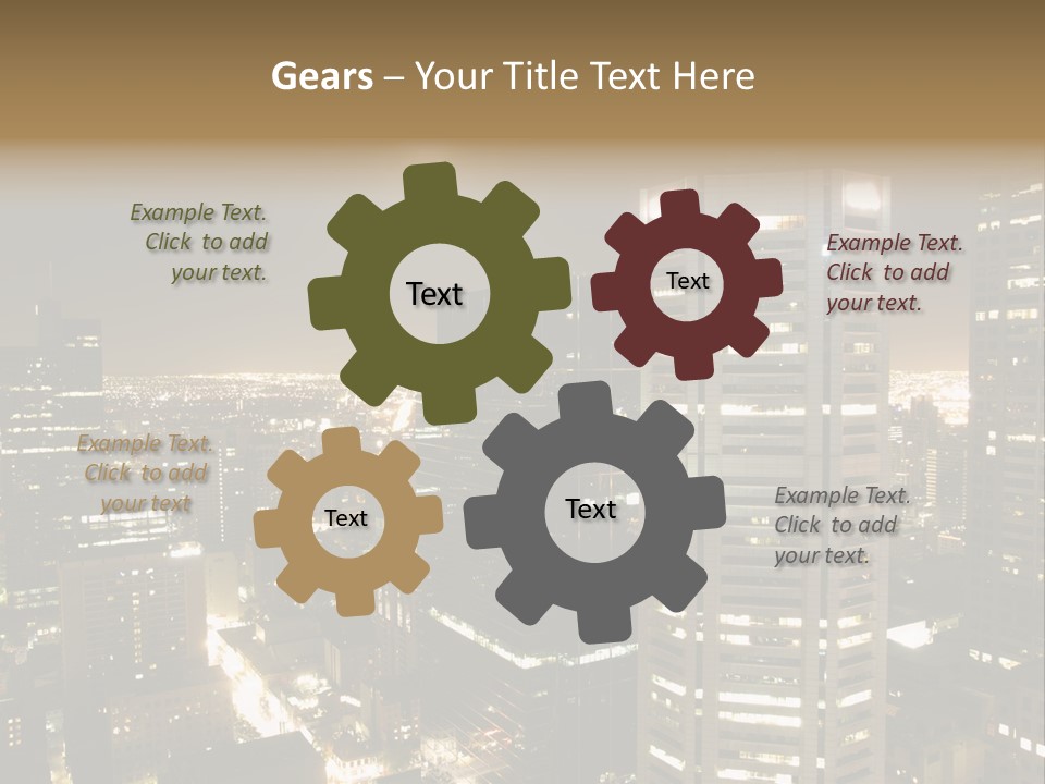 Street Tower Cityscape PowerPoint Template