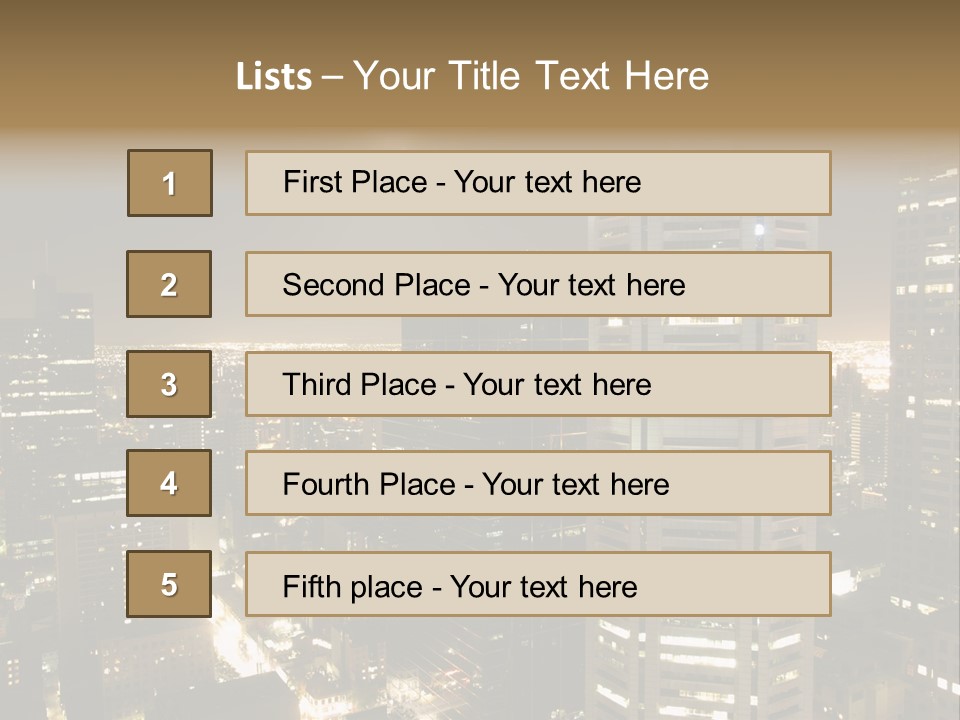 Street Tower Cityscape PowerPoint Template